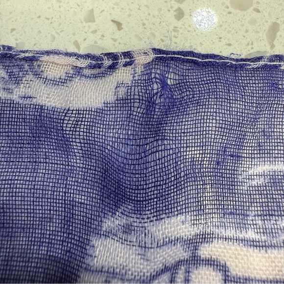 The Limited Purple Sheer Scarf with White Purse Print Lightweight Fashion Wrap - Picture 7 of 7